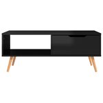 vidaXL Table basse Noir brillant 100x49 5x43 cm Bois d'ingénierie