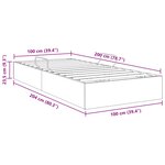 vidaXL Cadre de lit ottoman avec stockage Noir 100 x 200 cm Velours