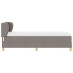 vidaXL Lit Box Spring avec Matelas en Taupe  90x200 cm  Tissu
