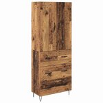 vidaXL Haut Armoire avec tiroir 2 Pièces Bois ancien Bois d'ingénierie