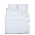 vidaXL Ensemble de housse de couette Blanc 200x200 cm Microfibre
