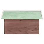 vidaXL Garage de tondeuse à gazon 72x87x50 cm Moka et blanc Sapin