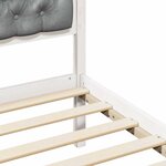 vidaXL Cadre de lit Gris clair 160 x 200 cm Pin massif