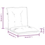vidaXL Coussins de chaise à dossier bas lot de 6 crème mélangé tissu