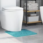 Tapis de bain U en forme de U Turquoise 50x50 cm Polypropylène Antidérapant