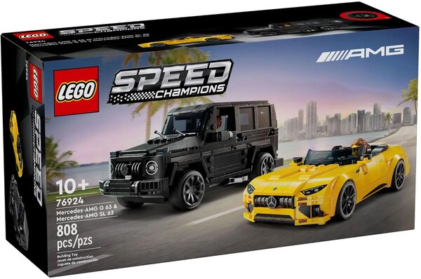 LEGO Speed Champions - Set de modèles Mercedes-AMG G 63 et SL 63 - 76924 pour les jeunes pilotes et collectionneurs