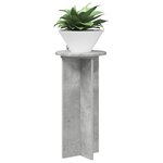 vidaXL Support de Plante 2 pièces Gris béton 29 5 x 29 5 x 60 cm