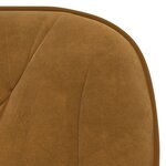 vidaXL Chaises à manger lot de 2 Marron Velours