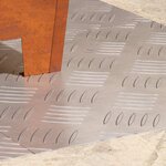 vidaXL Nez de marche Carré 4 Pièces Argenté 40 x 40 cm Aluminium