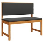 Set de salle à manger de jardin 5 pièces avec coussins en bois d'acacia