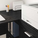 vidaXL Bureau Chêne noir 102 x 50 x 75 cm Bois d'ingénierie