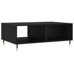 vidaXL Table basse noir 90x60x35 cm bois d'ingénierie