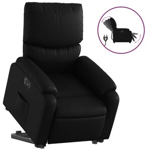 vidaXL Fauteuil inclinable électrique noir similicuir
