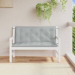 vidaXL Coussins de banc de jardin lot de 2 gris clair mélangé tissu