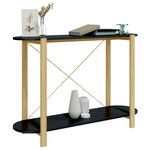 vidaXL Table console Noir 110x38x75 cm Bois d'ingénierie