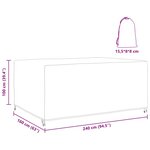 vidaXL Housse pour mobilier d'extérieur Noir 240 x 160 x 100 cm 420D