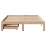vidaXL Cadre de lit avec tiroirs sans matelas 140x190 cm