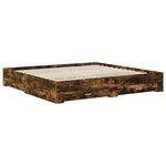 vidaXL Cadre de lit Gris Sonoma 200 x 200 cm Bois d'ingénierie