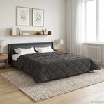 vidaXL Duvet d'hiver Matelassé Anthracite 220 x 260 cm