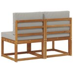 vidaXL 2 Pièce Sofa de milieu extérieur Bois d'Acacia Massif Naturel