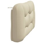 vidaXL Coussin de tête de lit Hvar crème 140 cm tissu