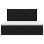 VidaXL Cadre de lit ottoman avec matelas noir 160x200 cm velours