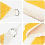 vidaXL Voile d'ombre Jaune et blanc 2 5 x 3 m 100   polyester Oxford