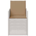 vidaXL Chaises de jardin salle à manger 2 Pièces Blanc et taupe PP