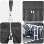 vidaXL Tente de fête Anthracite  Blanc 600 x 400 x 266 cm