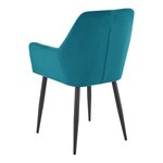 Lot de 4 chaises de salle à manger moderne design robuste 86 x 57 x 56 cm bleu turquoise 03_0009831