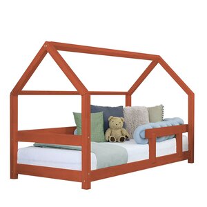 Lit cabane enfant TERY 90 x 200 rouge brique
