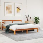 vidaXL Cadre de lit sans matelas cire marron 180x200cm bois pin massif