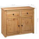vidaXL Buffet 93x40x80 cm Pin solide Assortiment Panama
