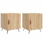 vidaXL Tables de chevet 2 Pièces chêne sonoma 40x40x50 cm bois ingénierie