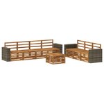vidaXL Ensembles de canapés 8 pc Bois d'Acacia Massif