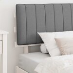 vidaXL Cadre de lit avec tête de lit rembourrée Gris clair