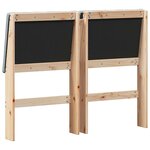 vidaXL Tête de lit capitonnée Gris clair 120 cm Pin massif