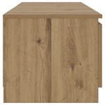 vidaXL Meuble TV avec lumières LED chêne artisanal bois d'ingénierie