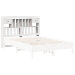 vidaXL Tête de lit avec rangement blanc 150 cm bois massif de pin