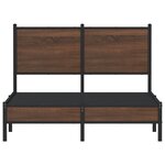 vidaXL Cadre de lit en métal sans matelas chêne marron 120x200 cm