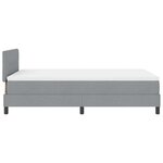 vidaXL Lit à ressorts avec matelas Gris clair 120 x 200 cm tissu