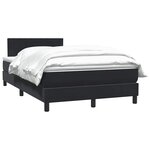 vidaXL Sommier à lattes de lit avec matelas noir 120x210 cm velours