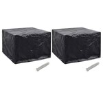 vidaXL Housses de salon de jardin 2 Pièces 8 œillets 122x112x98 cm