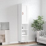 vidaXL Buffet haut Blanc 34 5x34x180 cm Bois d'ingénierie