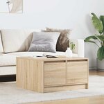 vidaXL Table basse avec tiroirs chêne sonoma 70 5x70x40 cm