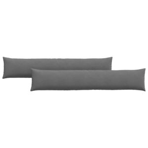 vidaXL Coussins de canapé 2 Pièces Gris foncé 200 x 40 cm tissu