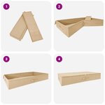 vidaXL Boîte de rangement 24 Pièces Crème 100 x 50 x 18 cm Tissu intissé
