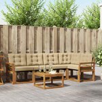 vidaXL Ensemble de canapés d'extérieur 6 pc Naturel et Beige