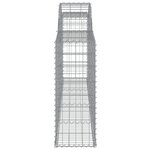 vidaXL Paniers à gabions arqués 4 Pièces 300x30x80/100 cm fer galvanisé