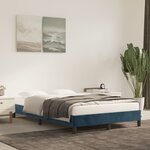 vidaXL Cadre de lit Bleu foncé 120x200 cm Velours